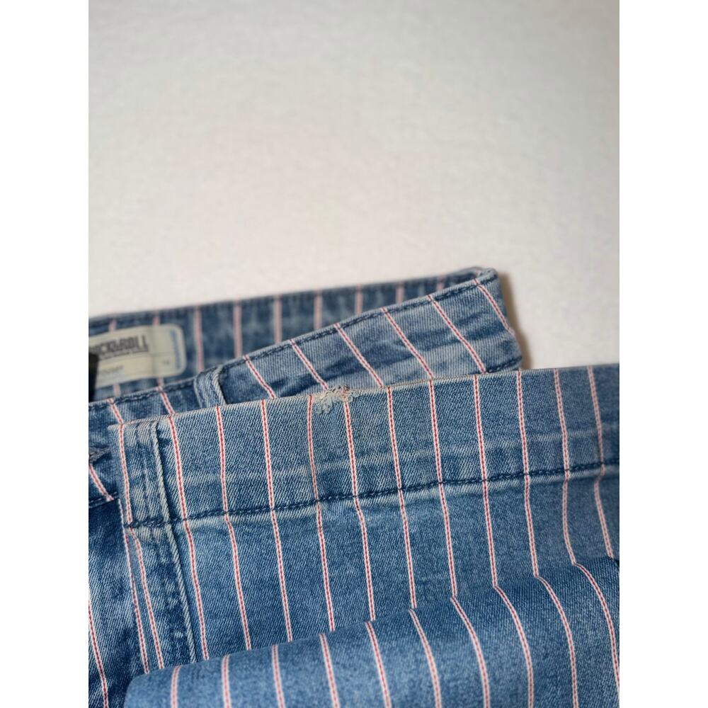 Rock & roll denim girls striped flare trouser with adjustable waistband - Picture 12 of 16